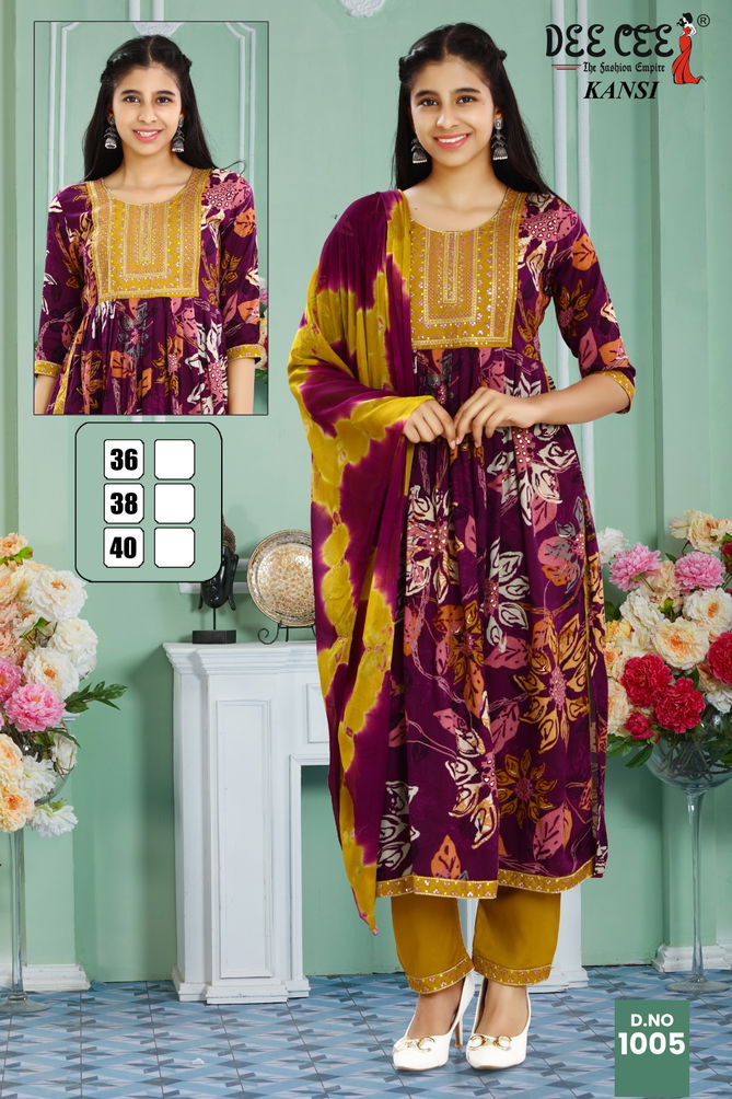 Kansi By Deecee Rayon Printed Kurtis With Bottom Dupatta Exporters In India